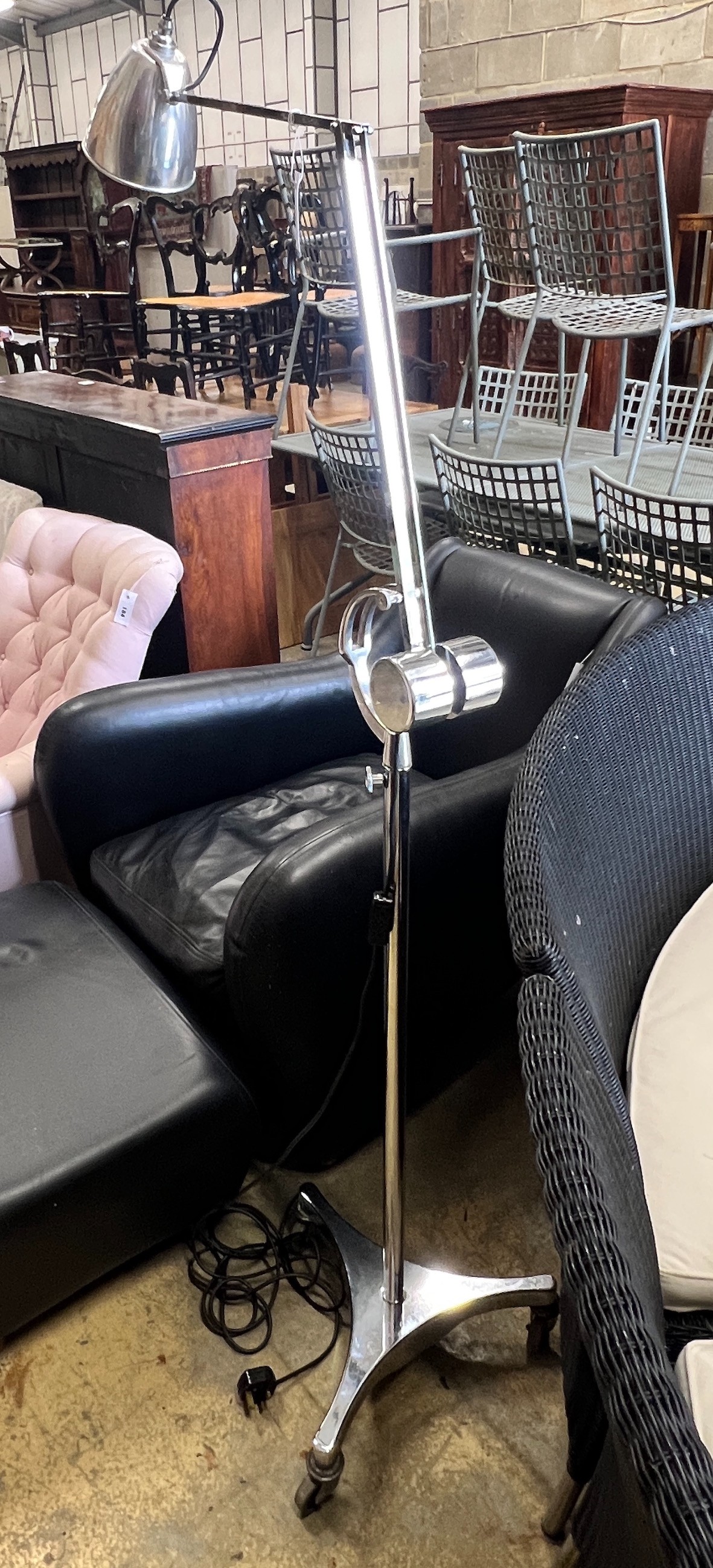 A Hardrill and Hortsmann counterbalanced floor lamp